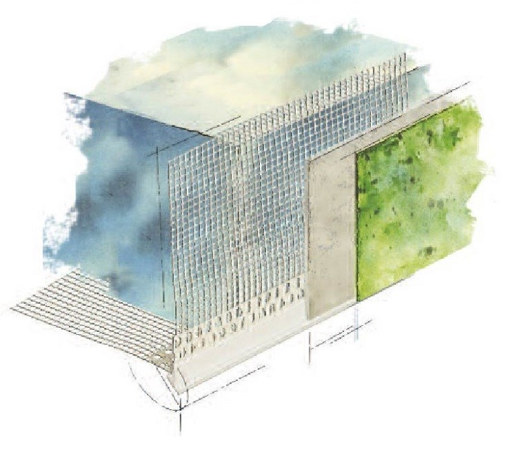 Фасадная сетка и доборные элементы