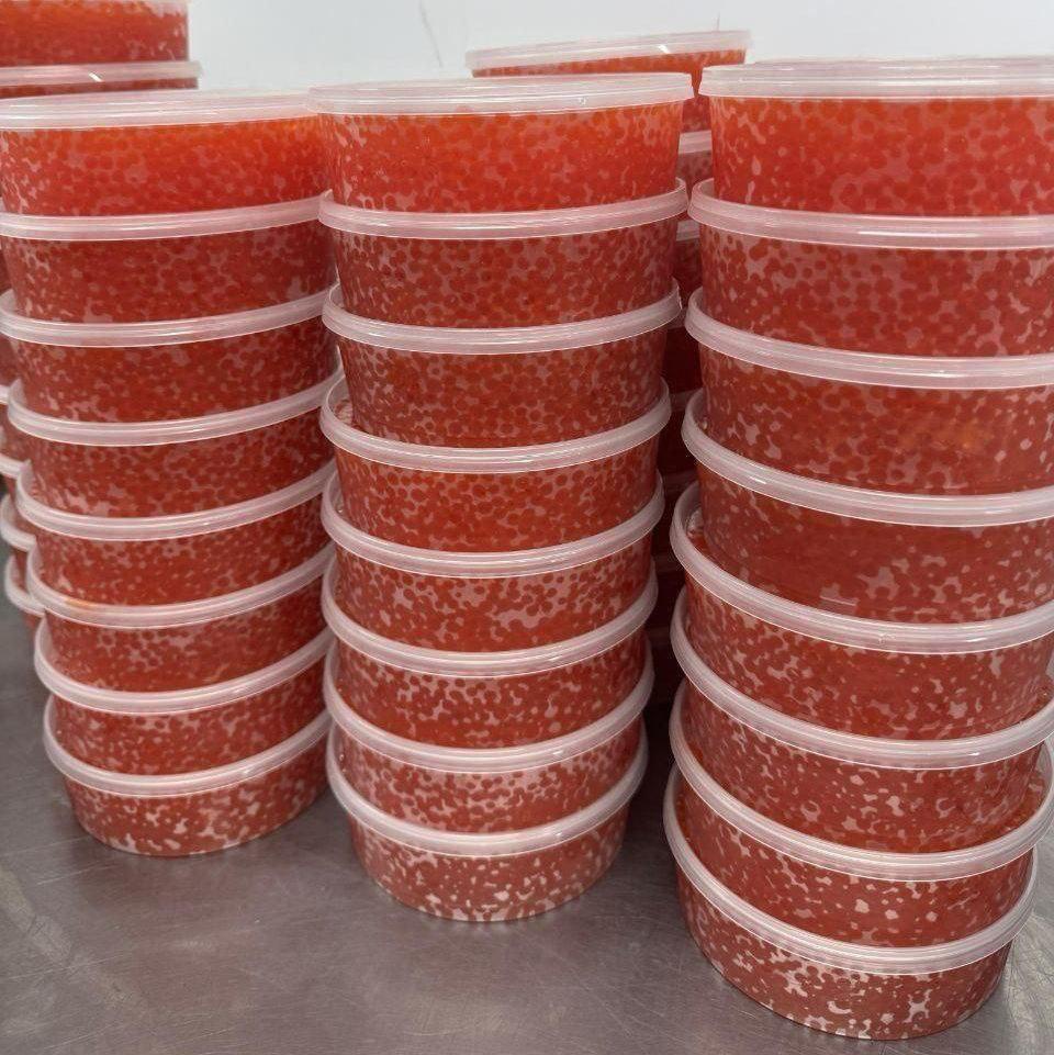 Наша икра из чистых вод Сахалина, обработана сразу после улова.