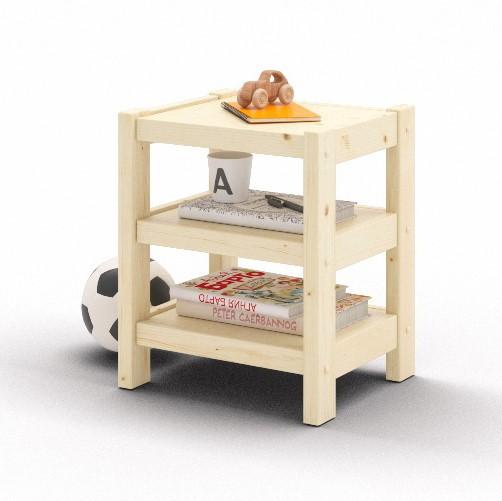 Деревянные стеллажи, тумбочки, этажерки на колесиках