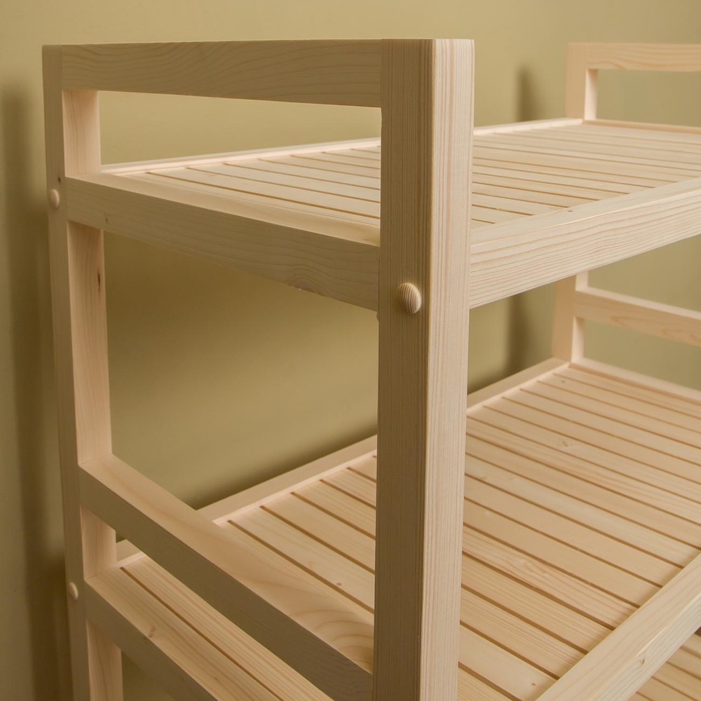 Деревянные стеллажи, тумбочки, этажерки на колесиках