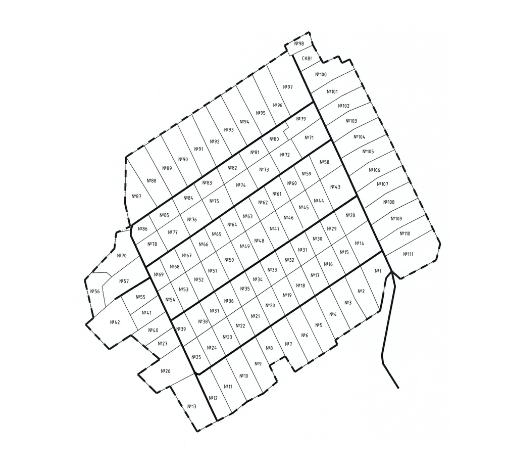 Номера участков на территории СНТ Приволье