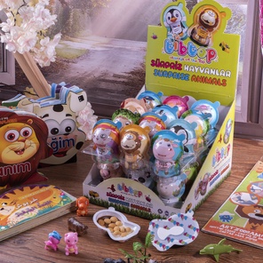 Образовательное шоколадное яйцо с сюрпризом 20г. Tibtop Surprise world Animals family Животные