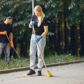 Cleaning of the house territory