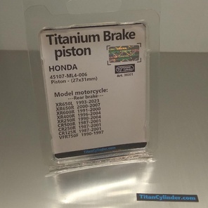 Honda  45107-ML4-006  (Piston 27x31mm) , Титановый тормозной поршень XR650L XR650R XR600R XR400R CR125 VFR750F