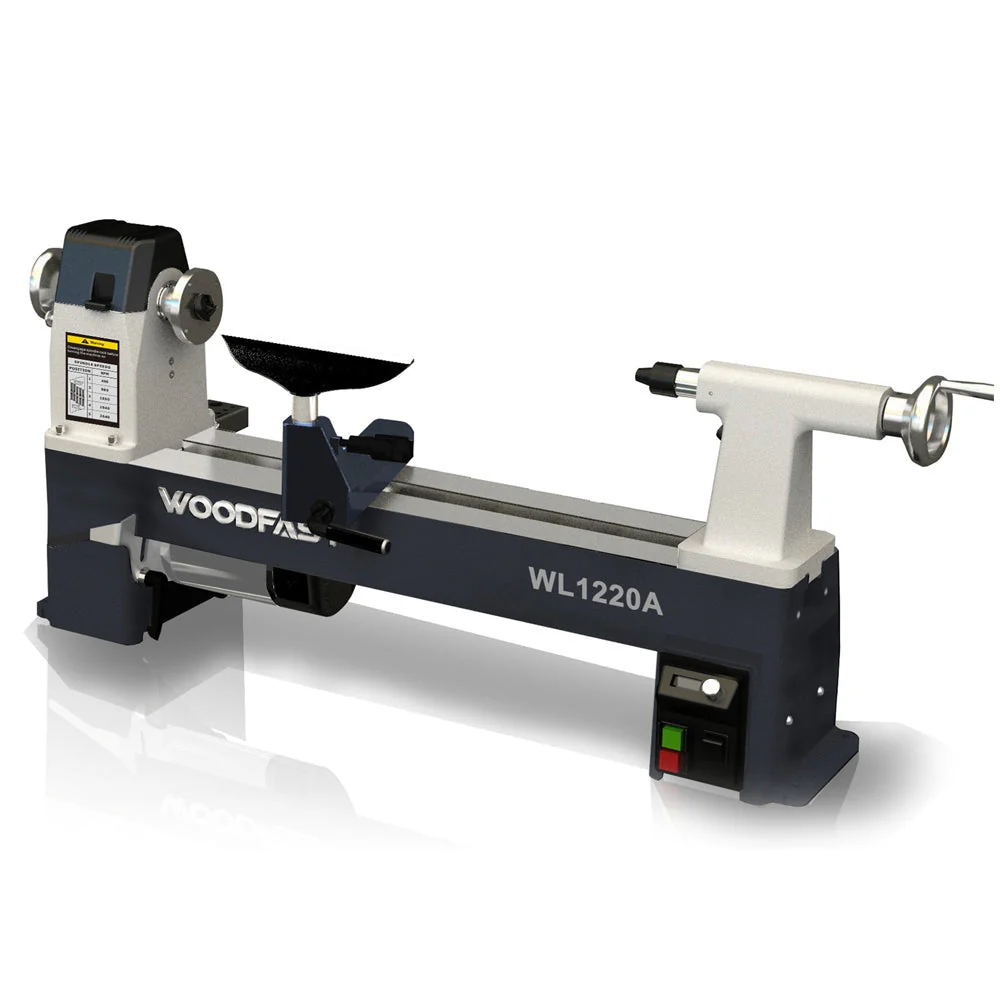 Woodfast 318mm (12") Swing x 508mm (20") Between Centres 0.75HP 240V Super Heavy Wood Lathe WL1220A