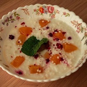 Каша рисовая с персиком