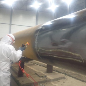 Нанесение АКЗ (ЛКМ) аппаратом безвоздушной покраски (типа AISPRO)