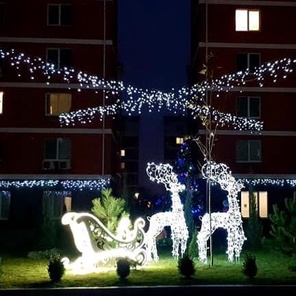 Гирлянда уличная «Бахрома» с flash-эффект , 6 × 0,6м, 200 LED, провод каучук, IP65
