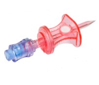 Фильтр-канюля аспирационная "Полиспайк- RB ". Клапан безыгольного доступа- коннектор с пробкой,воздушный фильтр 0,2 мкм, гидрофобный фильтр 5 мкм. Цвет корпуса- красный.