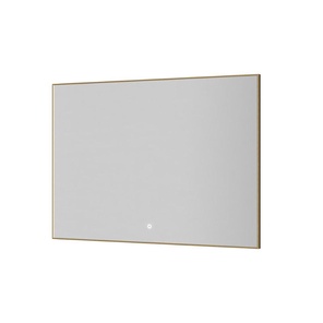 Прямоугольное зеркало в металл раме c подсветкой.