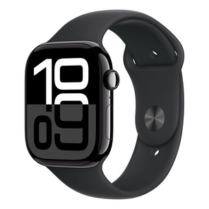 Apple Watch Series 10, 42 мм, «чёрный глянец», корпус из алюминия