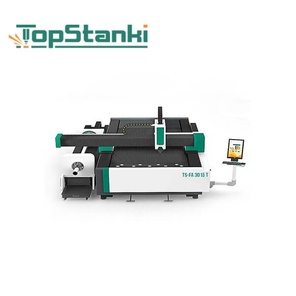 Лазерный станок по металлу с поворотным модулем резки труб FIBER TS 1530T FA