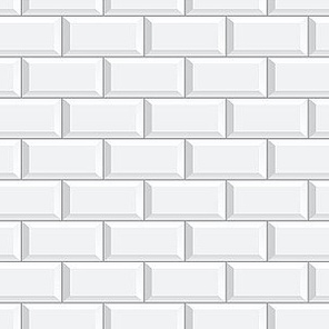 Фартук для кухни «Белая классическая плитка»