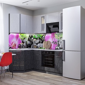 Валерия-М-04 Серый металлик дождь светлый/Черный металлик дождь