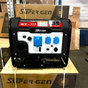 Генератор инверторный Super Gen WX 777 гибридный мощность 7,5 кВт