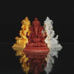 Декоративная статуэтка Ганеша, подарок и оберег, для богатства и привлечения денег - Красное золото