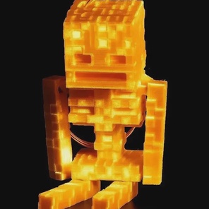 Золотой скелет из майнкрафт подвижный игрушка-брелок