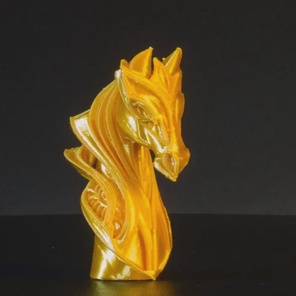 Лошадь статуэтка бюст золотая (символ нового года 2026)