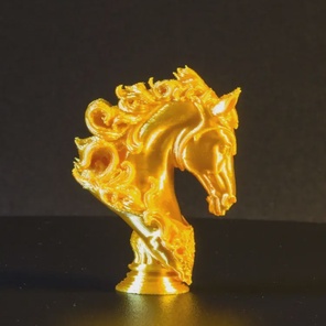 Лошадь статуэтка бюст золотая (символ нового года 2026)