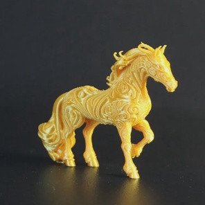 Лошадь статуэтка золотая, огненная (символ нового года 2026)