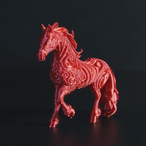 Лошадь статуэтка красная, огненная (символ нового года 2026)