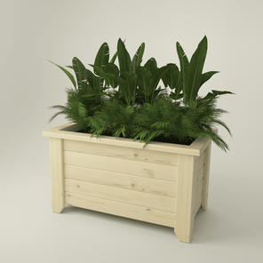 Кашпо 55х96х54 см в Скандинавском стиле (Ящик для цветов, Цветочник из дерева) деревянный