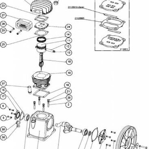 Гайка M8 LB30-2/40-2 11111002 для поршневого блока LH20