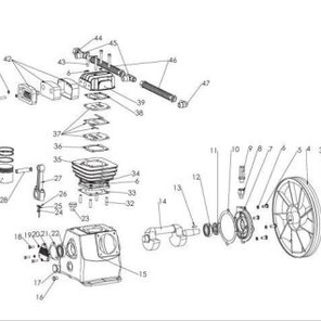 Пружинная шайба M8 левая LH-20-3, LB-30-2, LB-40-3 11124001 для поршневого блока LH20
