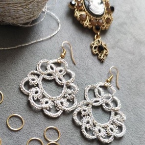 Серьги «Золотая паутина»