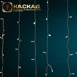 Занавес светодиодный с эффектом мерцания, Тёплый белый свет, 3х2м