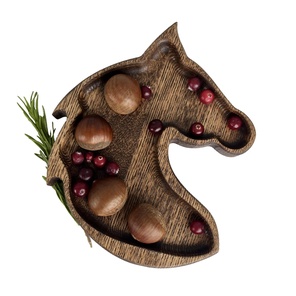 Тарелка-менажница «Огненная лошадка» (маленькая) 15х18см