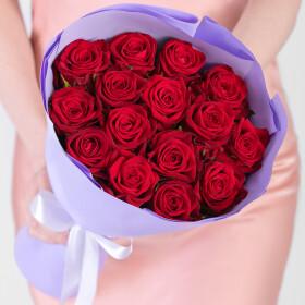 15 Красныз роз Ред Наоми (40 см)