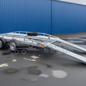 Прицеп-лафет автовоз 3 тонны 4,2× 2 м, г/п 3500 кг, с трапом и крепежом