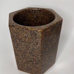 Кашпо для цветов напольное стеклянное "Ромб" / Горшок цветочный для растений