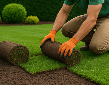 Укладка и обслуживание рулонного газона