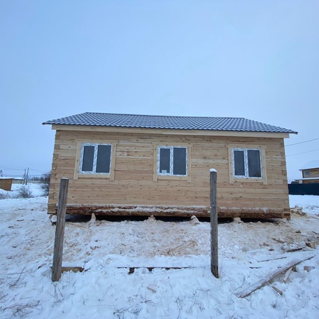 Дом 7х9 из бруса под ключ для Сахаяны и Владимира Кириллиных. г. Жатай