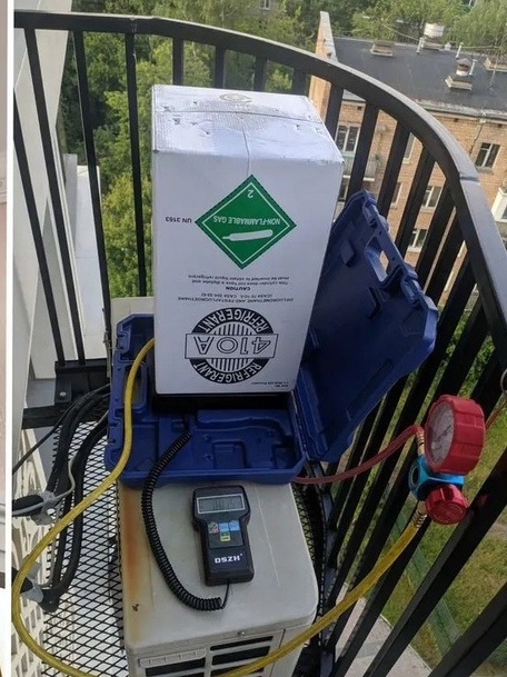 Заправка кондиционера хладагентом-фреоном